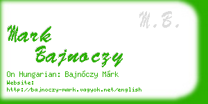 mark bajnoczy business card